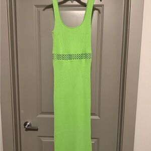 Lime Green Knit Dress